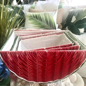 NWT! Set/3 Watermelon Basket With Liner
